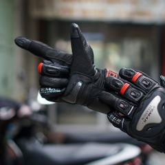 Găng Tay Vemar VE-177 Da Titanium Đen Đỏ FREESHIP