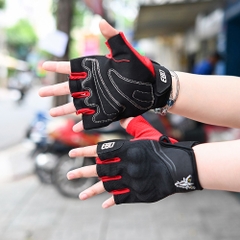 Găng tay EGO Ngắn Đen Đỏ FREESHIP