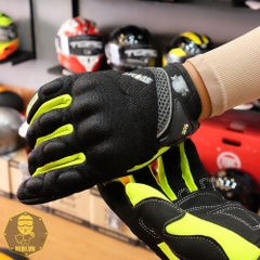 Găng Tay Suomy 09 Dài Đen Xanh Vàng FREESHIP