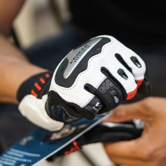 Găng Tay Vemar VE-177 Da Titanium Trắng Đen FREESHIP