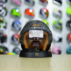 Mũ 3/4 Bulldog POM Xám Xước Nhám FREESHIP