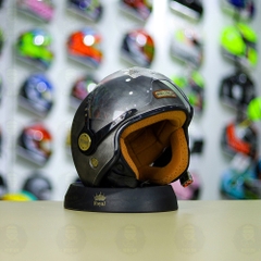 Mũ 3/4 Bulldog POM Xám Xước Nhám FREESHIP