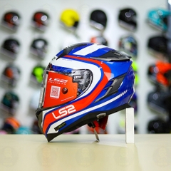 Mũ Fullface LS2 FF327 Challenger FUSION Xanh Đỏ FREESHIP