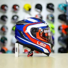 Mũ Fullface LS2 FF327 Challenger FUSION Xanh Đỏ FREESHIP