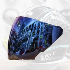 Kính Mũ 3/4 KYT NFJ Gương Tím - Freeship