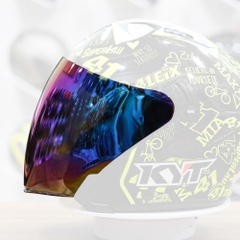 Kính Mũ 3/4 KYT NFJ Gương Titan 7 Màu - Freeship