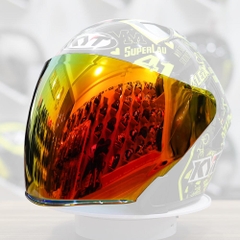 Kính Mũ 3/4 KYT NFJ Iridium Đỏ Đậm - Freeship