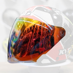 Kính Mũ 3/4 KYT NFJ Revo Đỏ Nhạt - Freeship