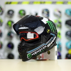 Mũ Fullface LS2 FF800 Đen Bóng + Dán Tem Decal SHARK PRO LORENZO FREESHIP