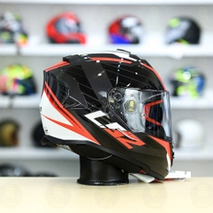 Mũ Fullface LS2 FF800 KPA 2 Kính Đen Đỏ Trắng Bóng Nerve FREESHIP + Tặng Pinlock