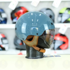 Mũ 1/2 kính âm Royal M239 Xanh Xi Măng FREESHIP