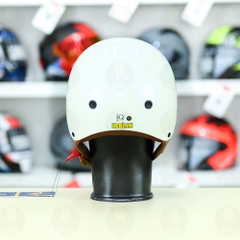 Mũ 1/2 kính âm Royal M239 Trắng Bóng FREESHIP