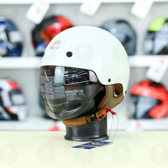 Mũ 1/2 kính âm Royal M239 Trắng Bóng FREESHIP
