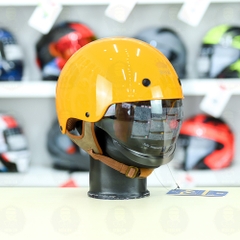 Mũ 1/2 kính âm Royal M239 Vàng Bóng FREESHIP