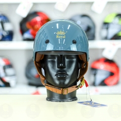 Mũ 1/2 kính âm Royal M239 Xanh Xi Măng FREESHIP