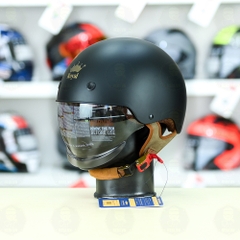 Mũ 1/2 kính âm Royal M239 Đen Nhám FREESHIP