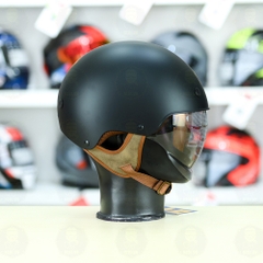 Mũ 1/2 kính âm Royal M239 Đen Nhám FREESHIP
