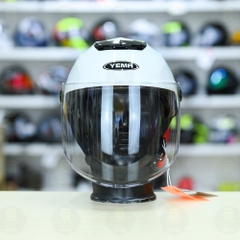 Mũ 1/2 Yema Có Kính Chắn FREESIZE - Trắng Bóng