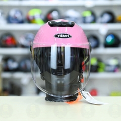 Mũ 1/2 Yema Có Kính Chắn FREESIZE - Hồng Bóng