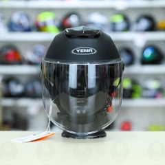 Mũ 1/2 Yema Có Kính Chắn FREESIZE - Đen Mờ