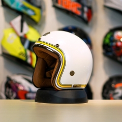 Mũ 3/4 ROYAL M20C Ruby Trắng V5 FREESHIP