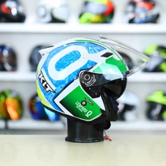 Nón 3/4 2 kính KLT VENOM LEOPARD NATURAL FREESHIP