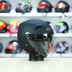 Nón 3/4 2 kính KYT VENOM Đen Nhám - FREESHIP