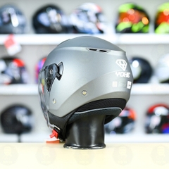 Mũ 3/4 2 Kính Yohe 852 Xám Titanium Nhám FREESHIP