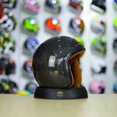 Mũ 3/4 Bulldog Heli Carbon Medusa FREESHIP