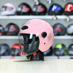 Mũ 3/4 EGO E31 Hồng Bóng Gọn Nhẹ FREESHIP