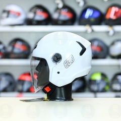 Mũ 3/4 EGO E31 Trắng Bóng Gọn Nhẹ FREESHIP