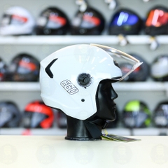 Mũ 3/4 EGO E31 Trắng Bóng Gọn Nhẹ FREESHIP