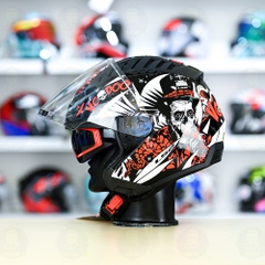 Mũ 3/4 LS2 OF600 COPTER Đen Trắng Đỏ Voodoo FREESHIP