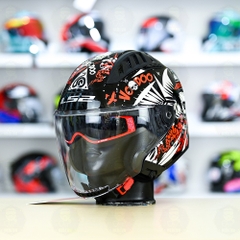 Mũ 3/4 LS2 OF600 COPTER Đen Trắng Đỏ Voodoo FREESHIP