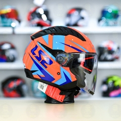 Mũ 3/4 LS2 OF600 COPTER Đen Xanh Đỏ Nimble FREESHIP