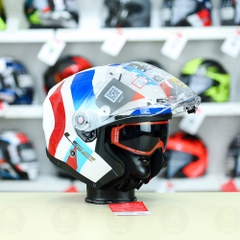 Mũ 3/4 LS2 OF603 Infinity Special Trắng Xanh Đỏ FREESHIP