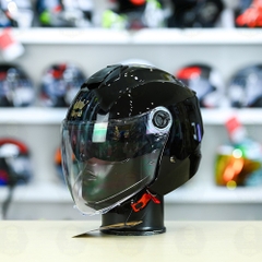 Mũ 3/4 Royal M668 (2 Kính) Đen Bóng FREESHIP