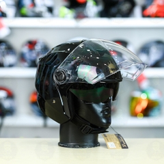 Mũ 3/4 Royal M668 (2 Kính) Đen Bóng FREESHIP