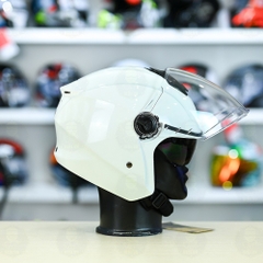 Mũ 3/4 Royal M668 (2 Kính) Trắng Bóng FREESHIP