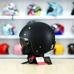 Mũ 3/4 Sunda 388 Đen Nhám Kính Âm FREESHIP