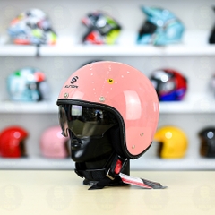 Mũ 3/4 Sunda 388 Hồng Phấn Kính Âm FREESHIP