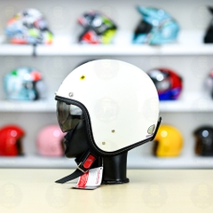 Mũ 3/4 Sunda 388 Trắng Kính Âm FREESHIP