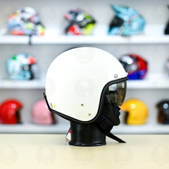 Mũ 3/4 Sunda 388 Trắng Kính Âm FREESHIP