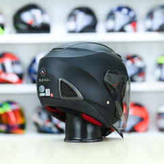 Mũ 3/4 Sunda 611E Đen nhám - Freeship