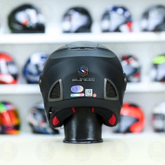 Mũ 3/4 Sunda 611E Đen nhám - Freeship