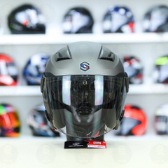 Mũ 3/4 Sunda 611E Xám nhám - Freeship