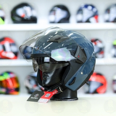 Mũ 3/4 Sunda 611E Xanh xi măng bóng - Freeship