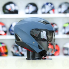 Mũ 3/4 Sunda 611E Xanh xi măng nhám - Freeship