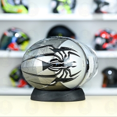 Mũ 3/4 Zeus 205 Nhện Đen Bóng FREESHIP