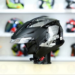 Mũ 3/4 Zeus 613B Nhện Đen Bóng FREESHIP